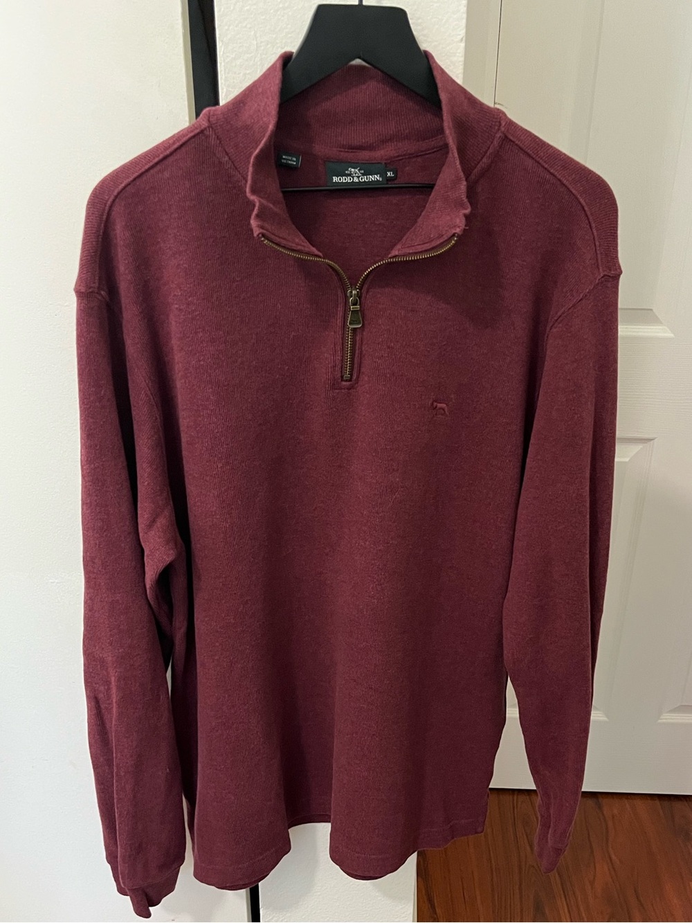 Rodd & Gunn Men's Burgundy Half-Zip Sweater